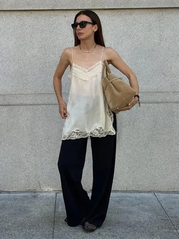 Women Solid Satin Sling Long Dress Casual Backless Sleeveless V-neck Pleated Gowns 2026 Summer Vacation Evening Party Robes — image 11