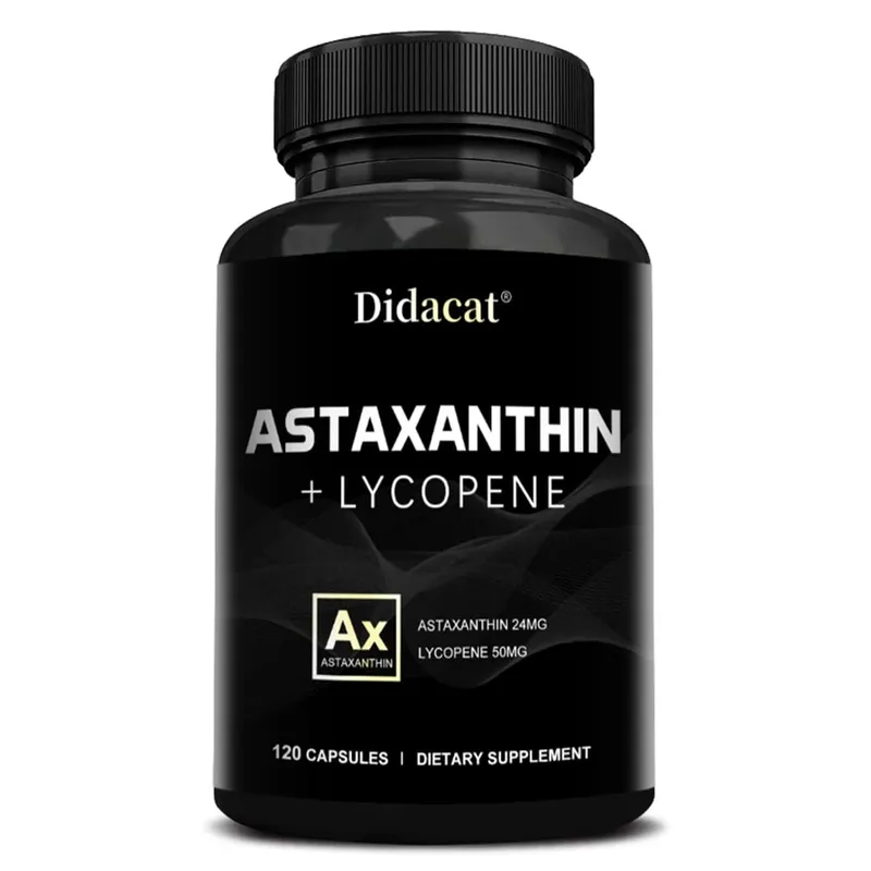 Suplemen Astaxanthin untuk Lelaki dan Wanita | Daripada Haematococcus Pluvialis Microalgae untuk Sokongan Kesihatan Mata & Kulit
