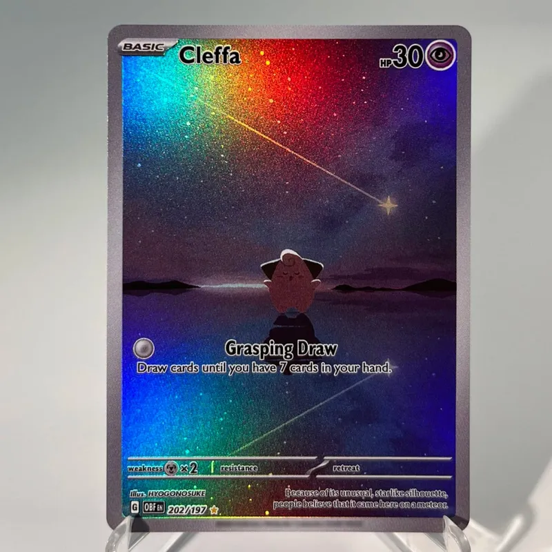 OBF PAL ASR Cards PTCG4-B EX Rainbow Ninetales Cleffa Charizard Rare Collection Battle Toys Gifts for Hobbies — image 9