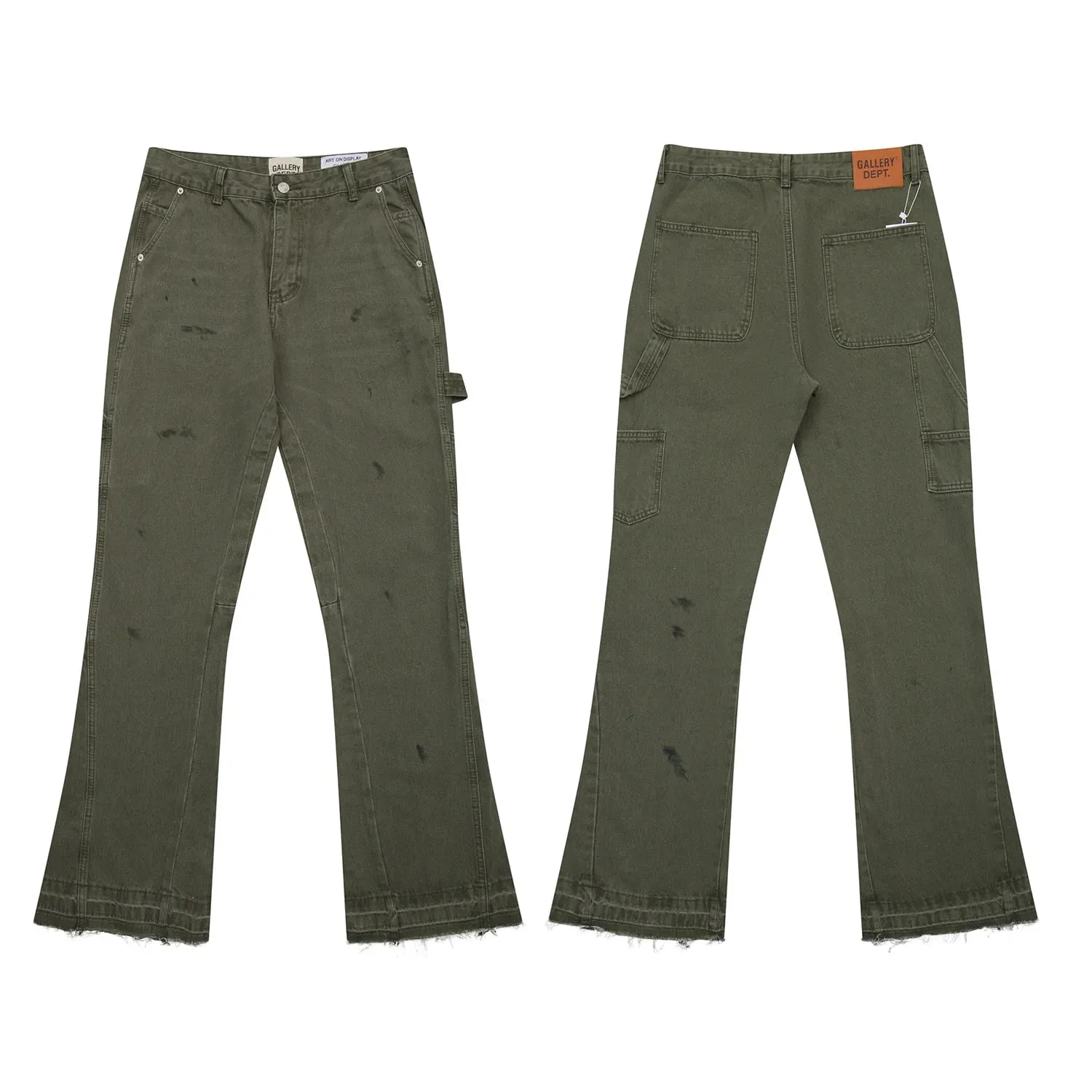 Denim Bell-bottoms Washed And Worn Patchwork Jeans
