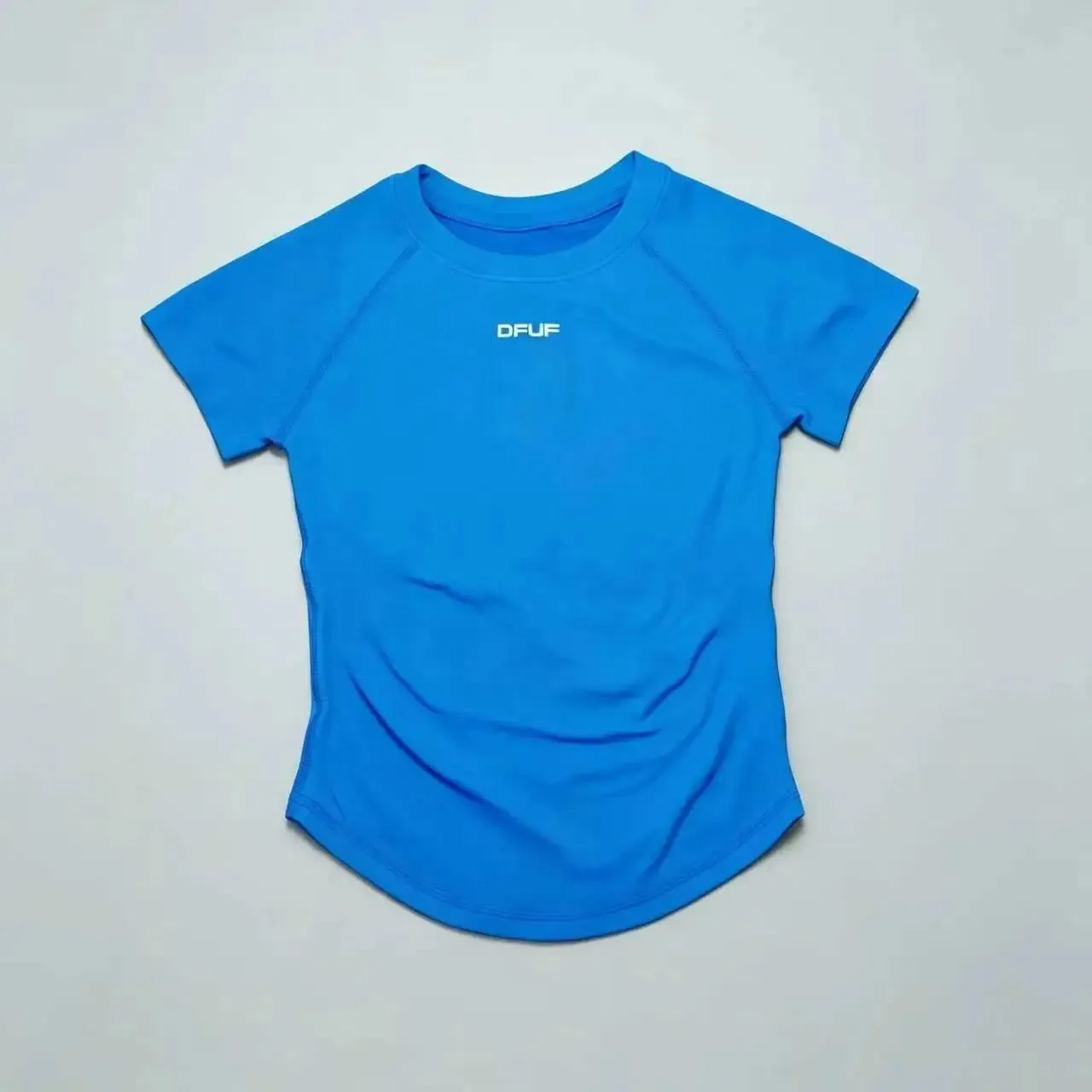 Women Elastic Slim Short Sleeve T-Shirt Soft Breathable Casual Top for Gym Yoga Jogging Fitness Daily Wear — image 4