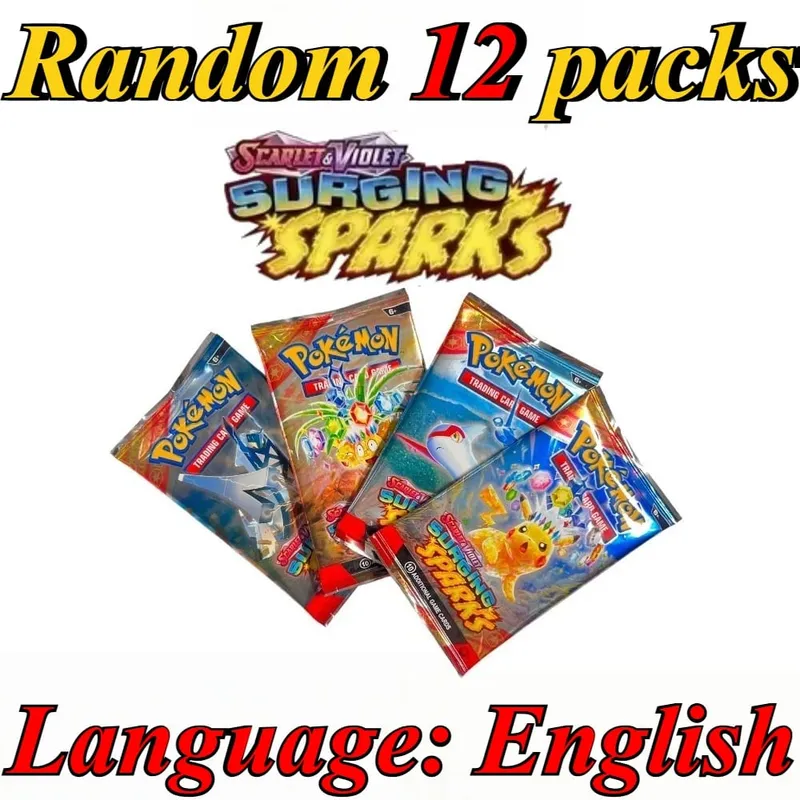 10 Pokémon Card Packs Bright Stars 151 Prismatic Evolutions PALDEAN FATES English Reinforcement Battle Transaction Card Gift