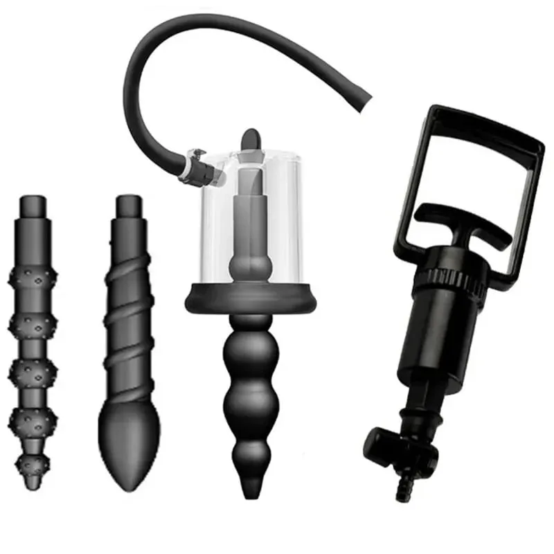 Rosebud Prostate Massager Anal Plug Vacuum Pump Butt Beads Sucking Cup Gay BDSM Sex Toys Adult Anus Dilator Man Masturbators — image 1