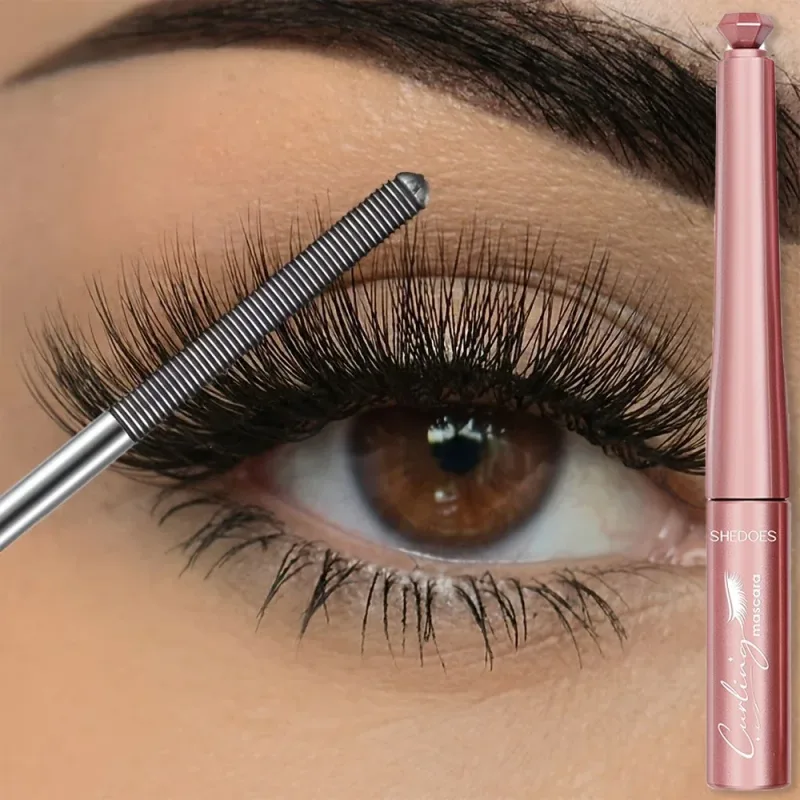 Schwarze Wimperntusche, die Volumen verleiht und Locken verleiht. Langanhaltend und natürlich verlängernd, schnell trocknend und klumpenfest – ideal für das tägliche Make-up