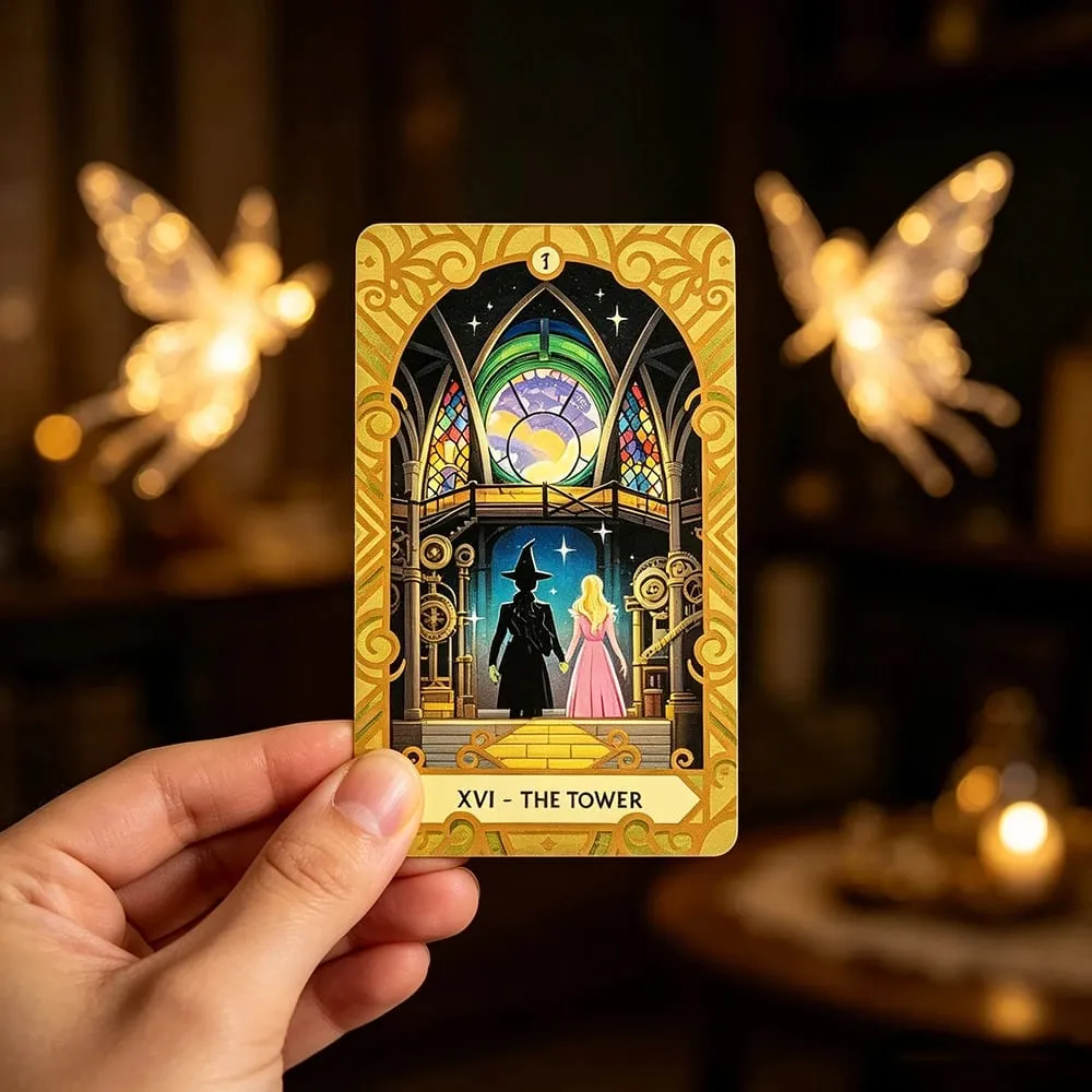 Wicked Tarot Deck 78 Tarot Cards Fantasy Magic Witch Divination Cards Game Fate Prediction Tarot Board Game Halloween Games Gift