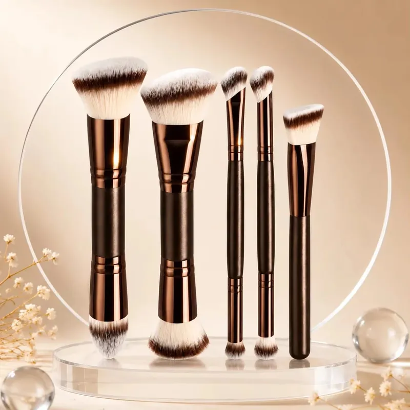 6/9pcs Multi-Functional Makeup Tool Set Includes Foundation Brush Face Brush Powder Brush Blush Brush Concealer Brush Cont — image 3