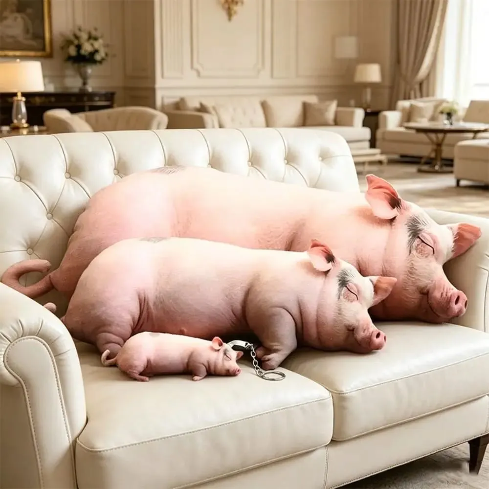 Comfortable Material Animal Body Pillow PP Cotton Filled 40cm Size Animal Cushion Soft Texture Cute Design Pig Keychain For — image 2