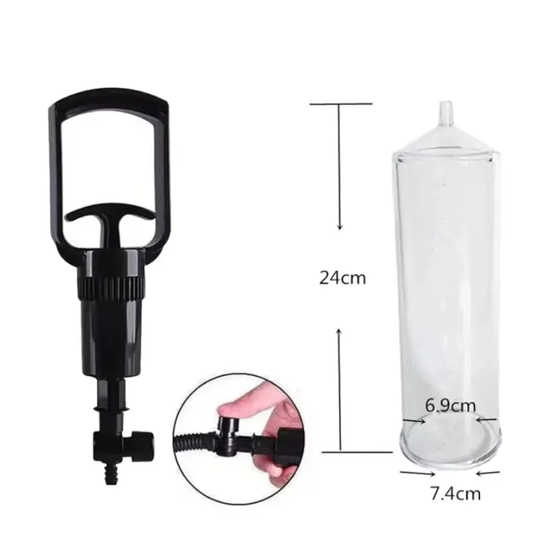 Sleeve Cylinder Flask Part Accessories for Penis Pump Replacement for Dick Extender Stretcher Vacuum Pumps Adult Sex Toys Men — image 2