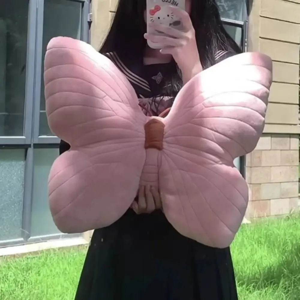 New Cute Butterfly Pillow Fashion Soft Toy Throwing Pad Christmas Gifts Girl Pink Toy Bedhead Pillow