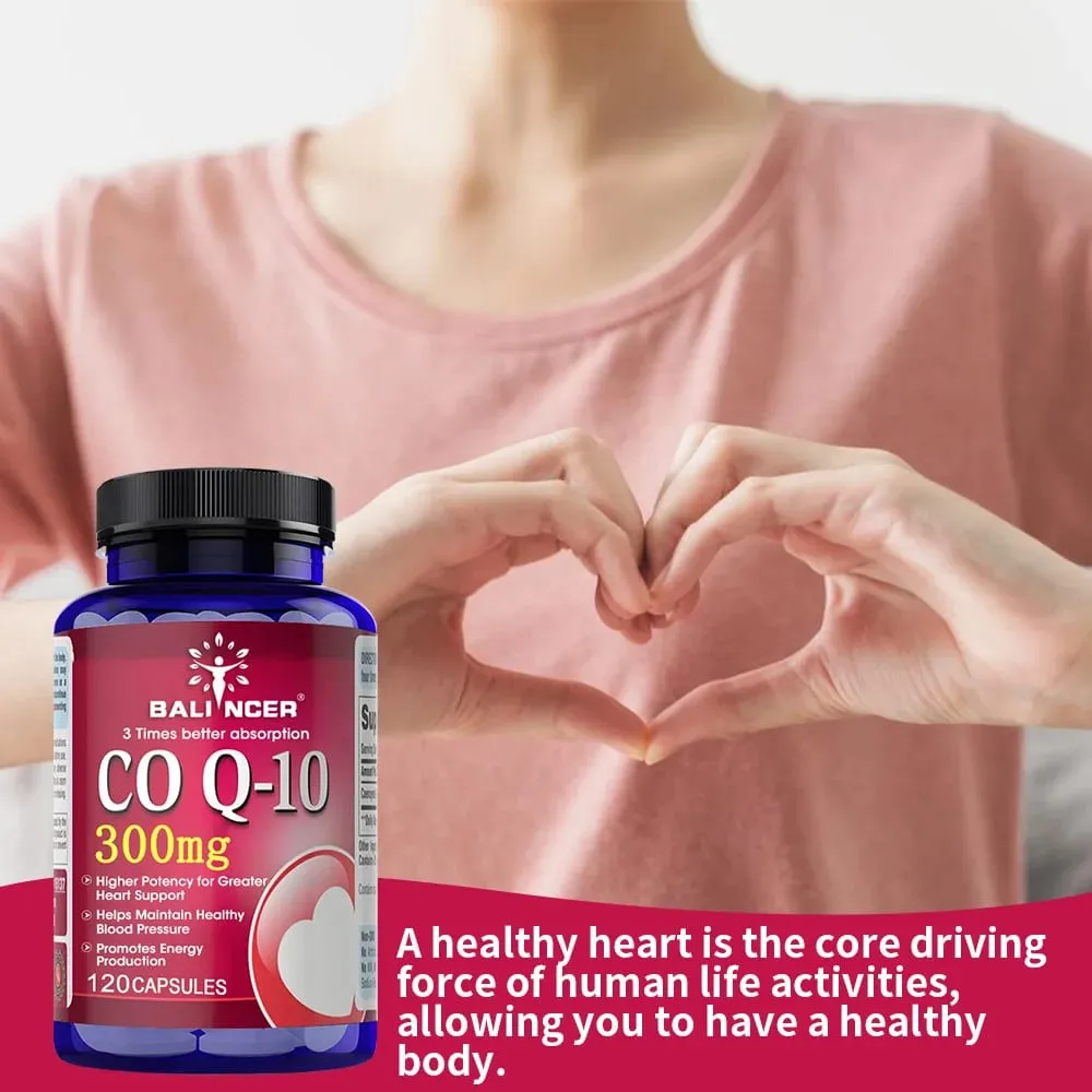 CoQ10 300mg Capsules - Highly Absorbable Antioxidant Cardiovascular Heart Energy Support Vegan Non-GMO Gluten-Free — image 4