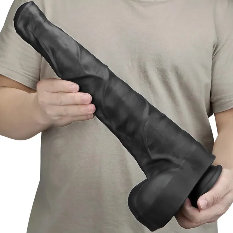 Super Large Horse Dildo 38,5 cm με βεντούζα μαλακό δέρμα με αίσθηση τεράστιου πέους, παχύ πέους, πρωκτικό βύσμα φαλλού Big Dick Sex Toys για γυναίκες