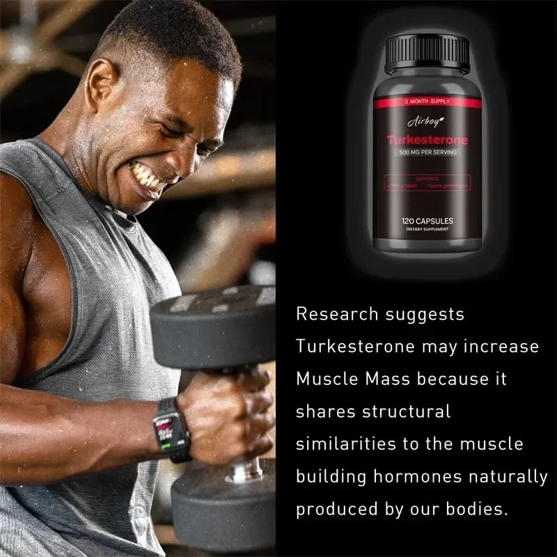 Turkesterone Supplement - Supports Muscle Mass Bone Health & Post-Workout Recovery Maintains Muscle Health