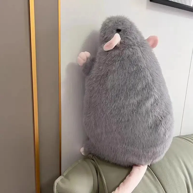 1Pc 35/50/90cm Cartoon Flower Branch Rat Soft Oversized Animal Figure Cute Simulation Big Mouse Plush Toy Pillow Birthday Gift