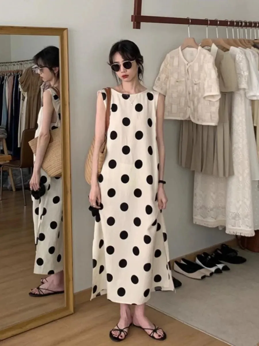 plus Size Casual Lazy Style Design Long Loose Cover up Backless Dress 300 Pounds Vest Skirt for plus Size Women Summer Wear