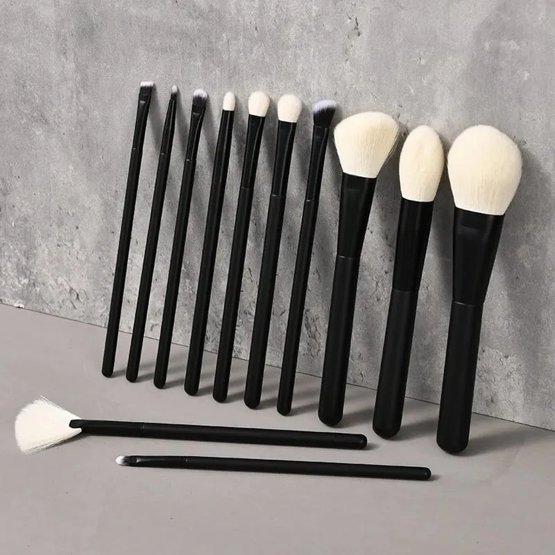 18PCS / 12PCS Animal Goat Hair Makeup Brushes Set Wood Handle makeup brush beginner makeup tools — image 5