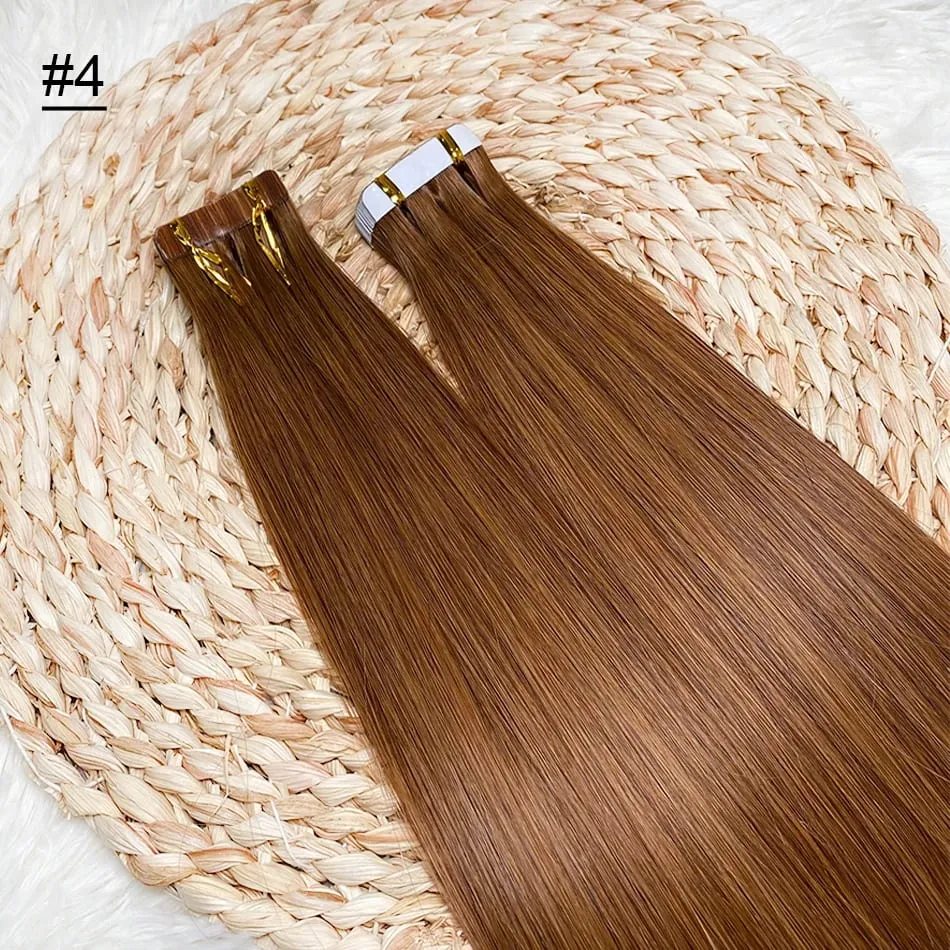 High Quality Tape Hair Extensions Full Ends Straight Hair 18-30 Inch Double Sided Adhesive Tape in Different Colors — image 16