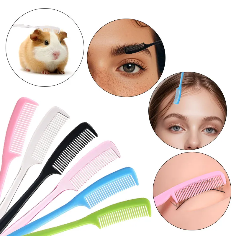25pcs Micro Comb For Eyelash Extension Mini Eyebrow Combs Makeup Brushes Doll Mascara Wands Eye Lash Micro Brush Beauty Tool