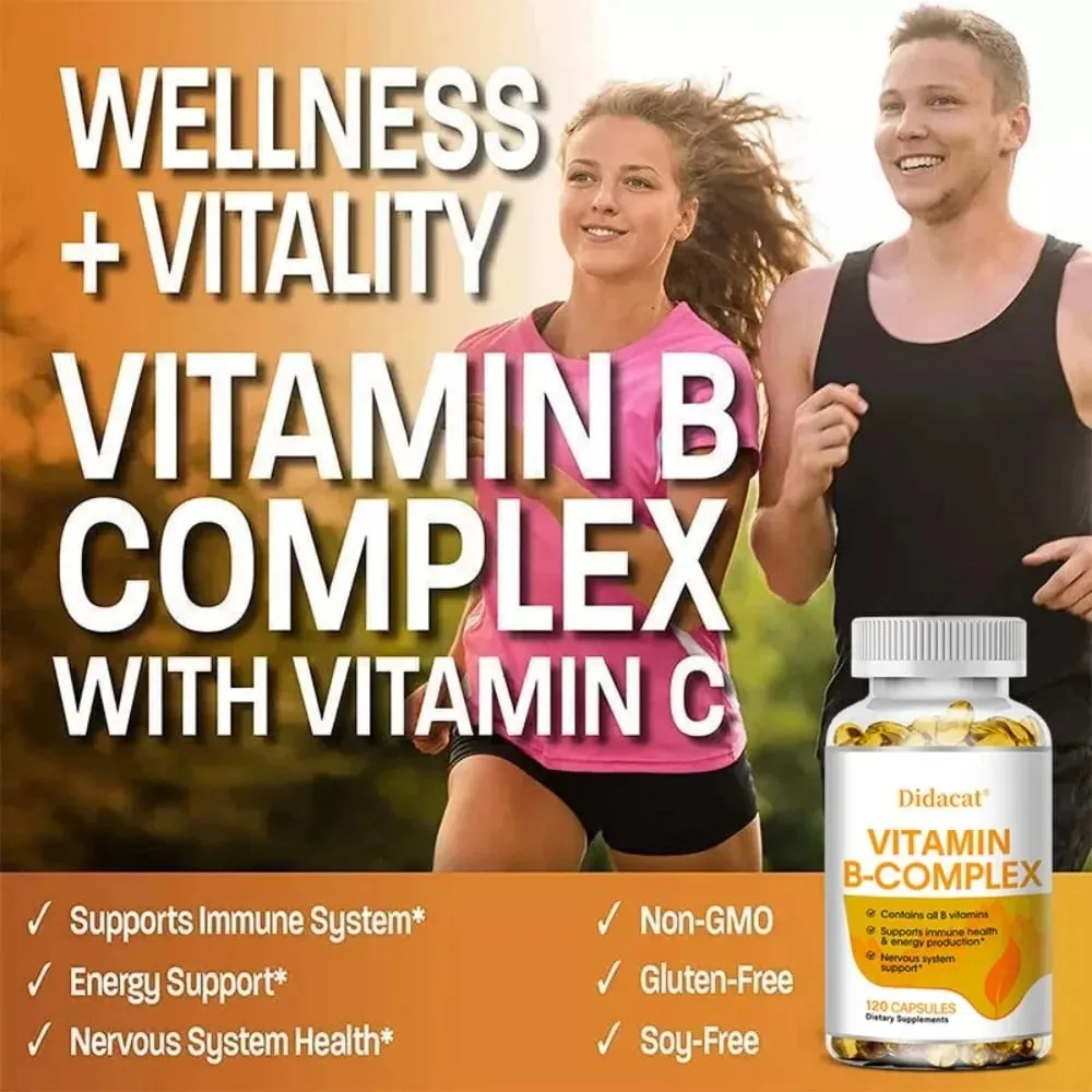Vitamin B Complex - Contains All B Vitamins Supports Immune Health & Energy Production Nervous System Support — image 4