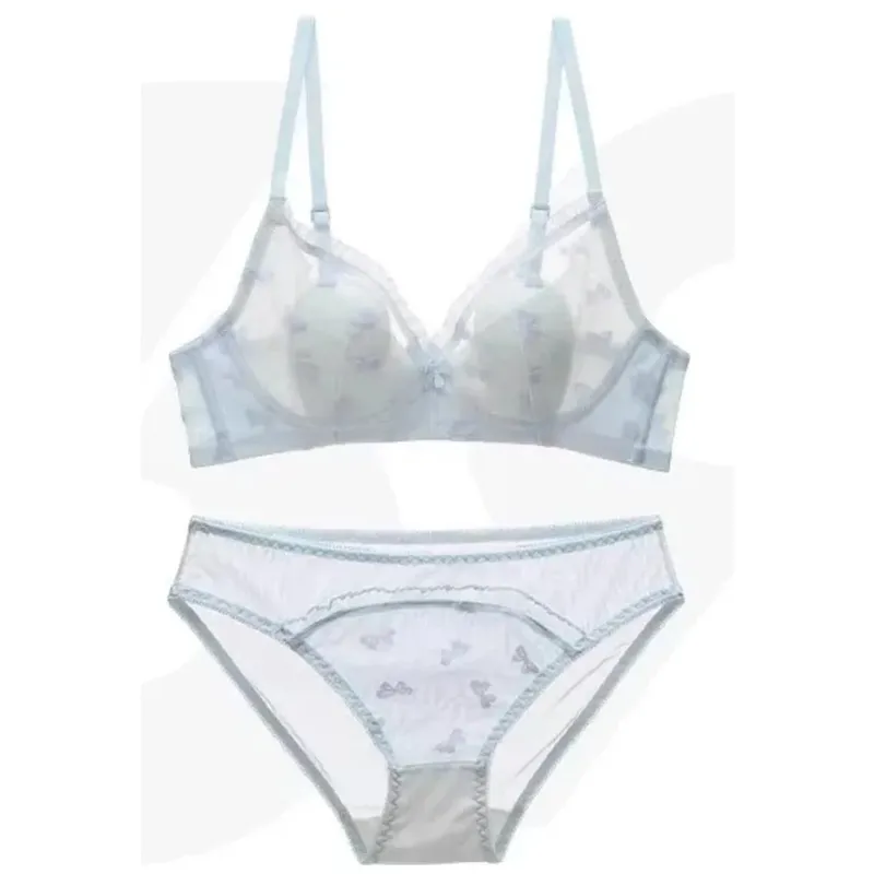 New Arrival Sweet French Lace Embroidery Bra Sexy Wireless Thin Cup Rabbit Ear Minimizer For Big Breasts Everyday Lingerie S-XL