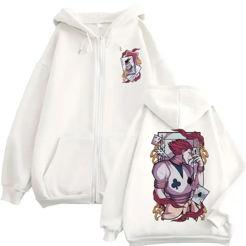 Anime Hunter X Hunter Zipper Hoodie Phantom Troupe Hisoka Graphic Jacket Coat Men Women Casual Vintage Oversized Zip Up Hoodies — image 7