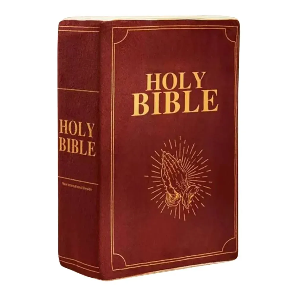 Living Room Realistic Looking Bible Pillow Sofa Cushion Bible Throw Pillow 33*22cm Cutest Bible Cushion Christmas Present — image 11