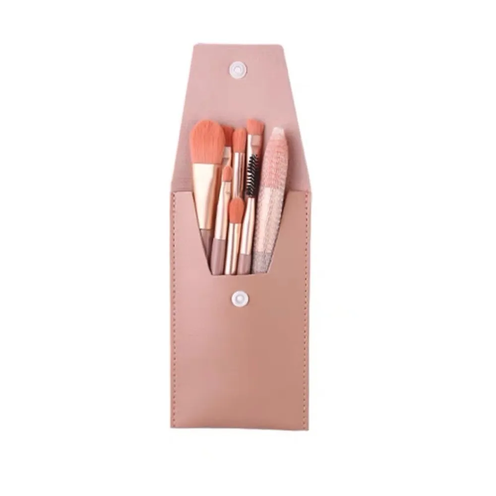 8pcs/set portable Soft Bristle Make Up Brushes Premium Synthetic With Bag Eyeshadow Brush Eye Facial Beauty Foundation tool