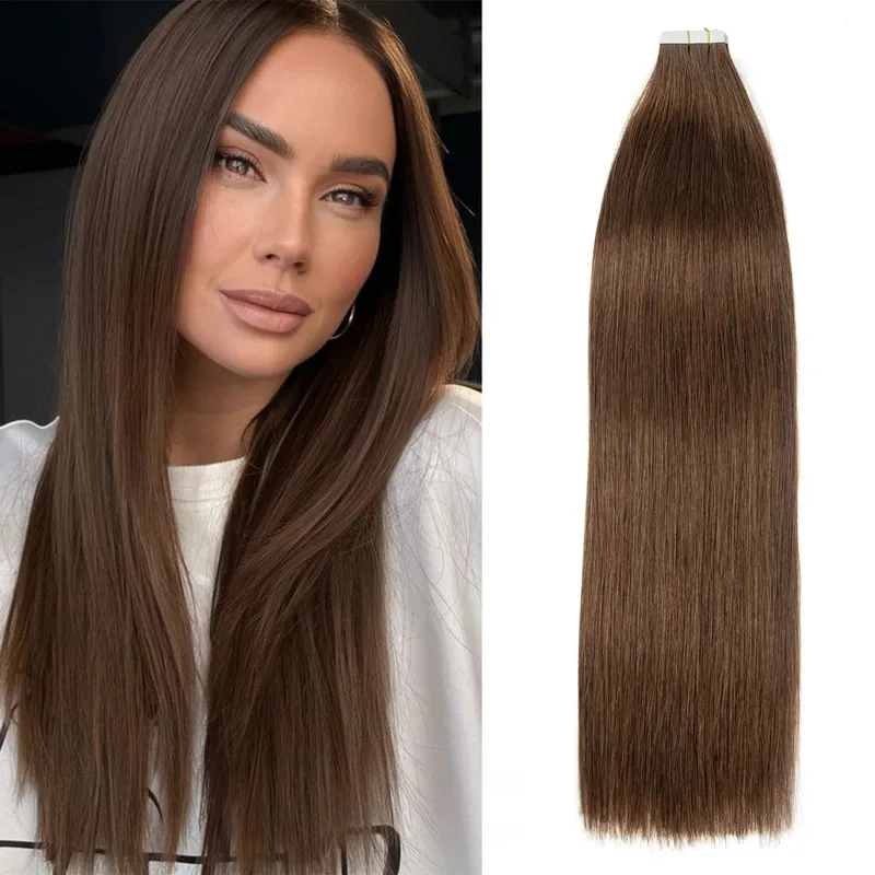 20pcs/pack Tape in Human Hair Extensions Silky Straight Real Human Hair Extensions Seamless Tape in Real Human Hair Extensions