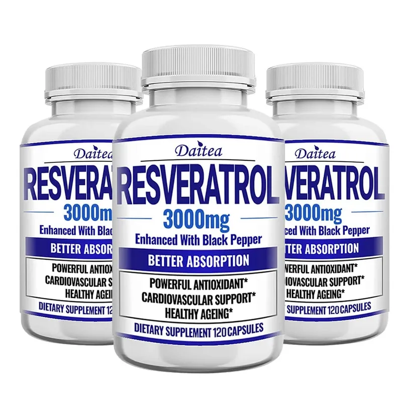 Resveratrol Supplement Capsules - Anti-Aging Cardiovascular & Joint Support Skin Health — image 8