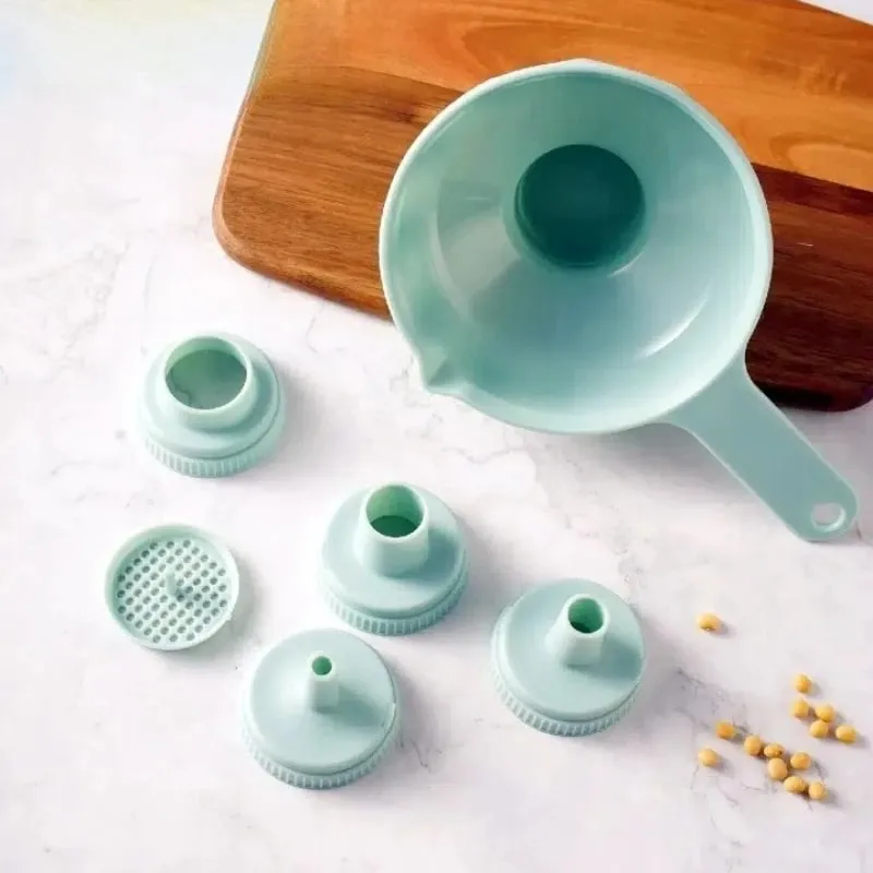 Practical large-diameter funnel Six in one multifunctional plastic funnel Jam making funnel Kitchen supplies and small tools — image 2