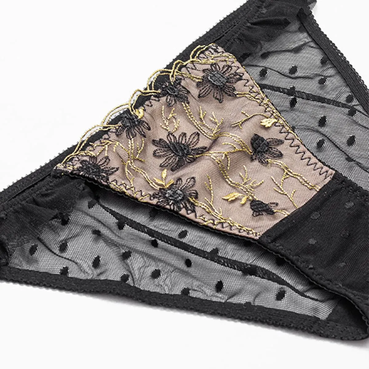 Small Chest French Lace Underwear Women Bra Set See Through Ultra Thin Mesh Tube Bras And Panties 2 Piece Sleepwear Lingerie Set