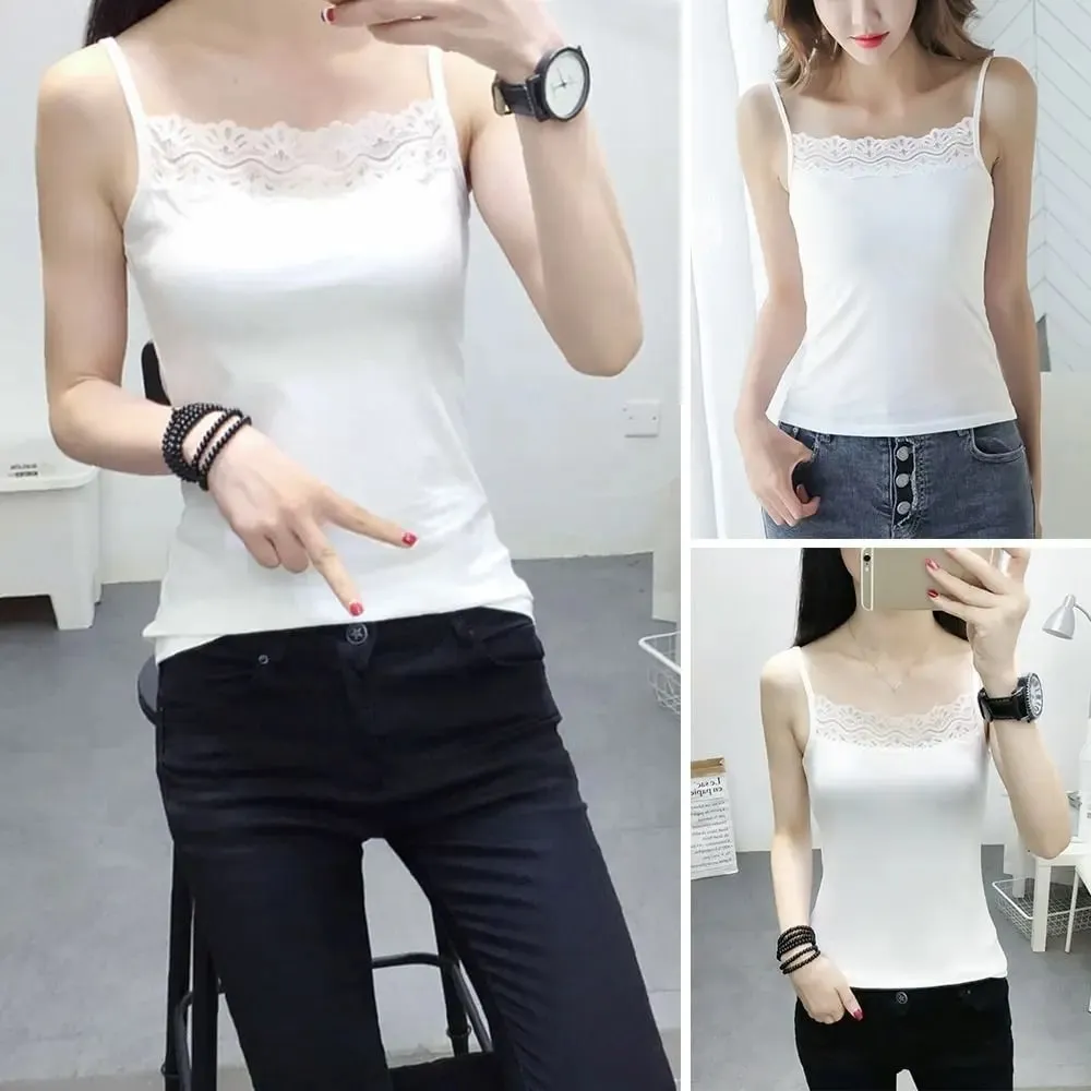 Casual Spaghetti Strap Sommer Tank Tops Med Blonde Slim Cami Top Shirt Sport Undertøj Vest Korset til Damer