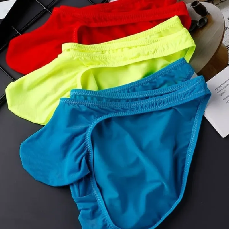 Nhanh Khô Cực Ice Silk Quần Đùi Thấp Eo Liền Mạch Quần Lót Nam Chữ U Quần Lót Lưới Quần Lót Du Lịch