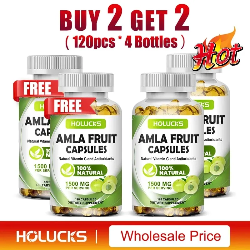 Amla Vitamin Supplements Supports Metabolism Detox & Digestion Collagen Booster Provides Cellular Defence Skin Hair Health — image 12