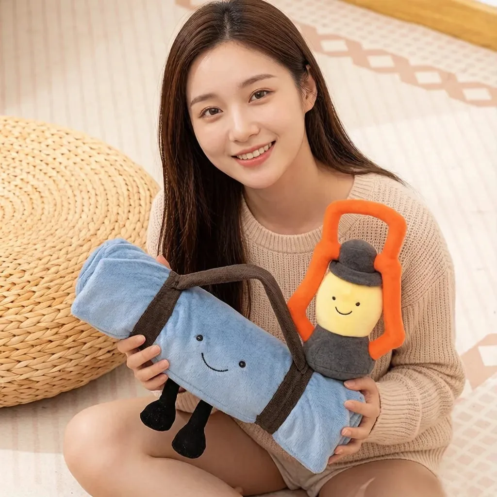 Outdoor Humanoid Camping Light Mat Plush Pillow Stuffed Kawaii Plushie Decor Gift — image 2