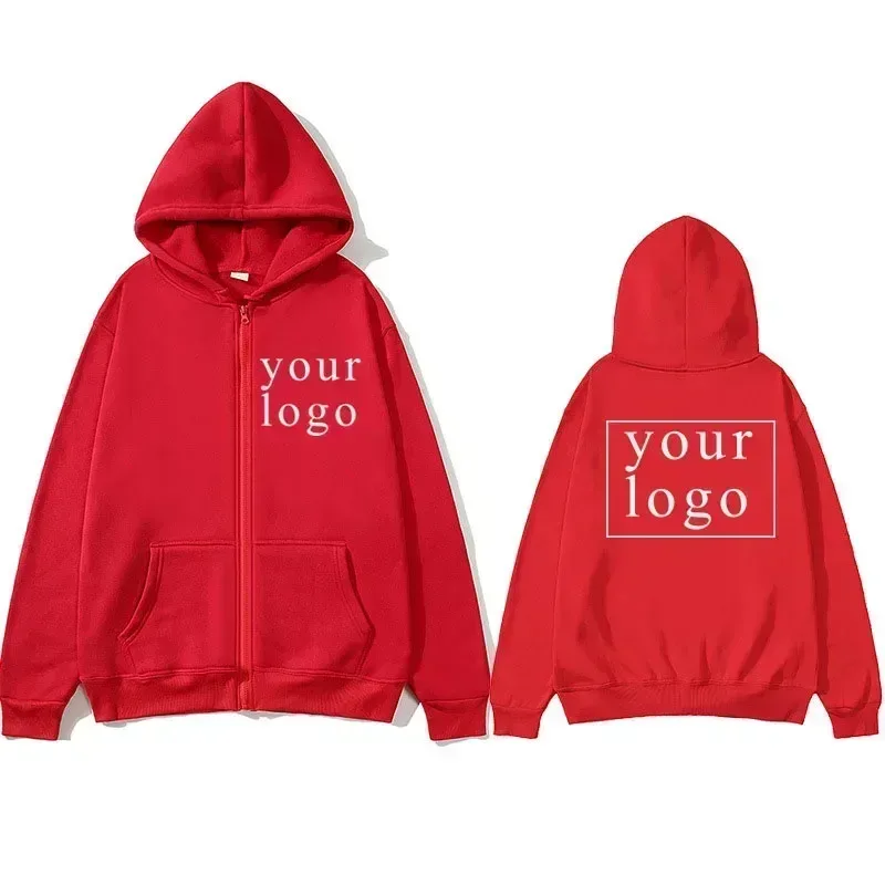 Sweat à capuche pour hommes et femmes, cardigan à fermeture éclair, nouvelle mode, votre propre Design, Logo/image de marque, personnalisé partout, 2025