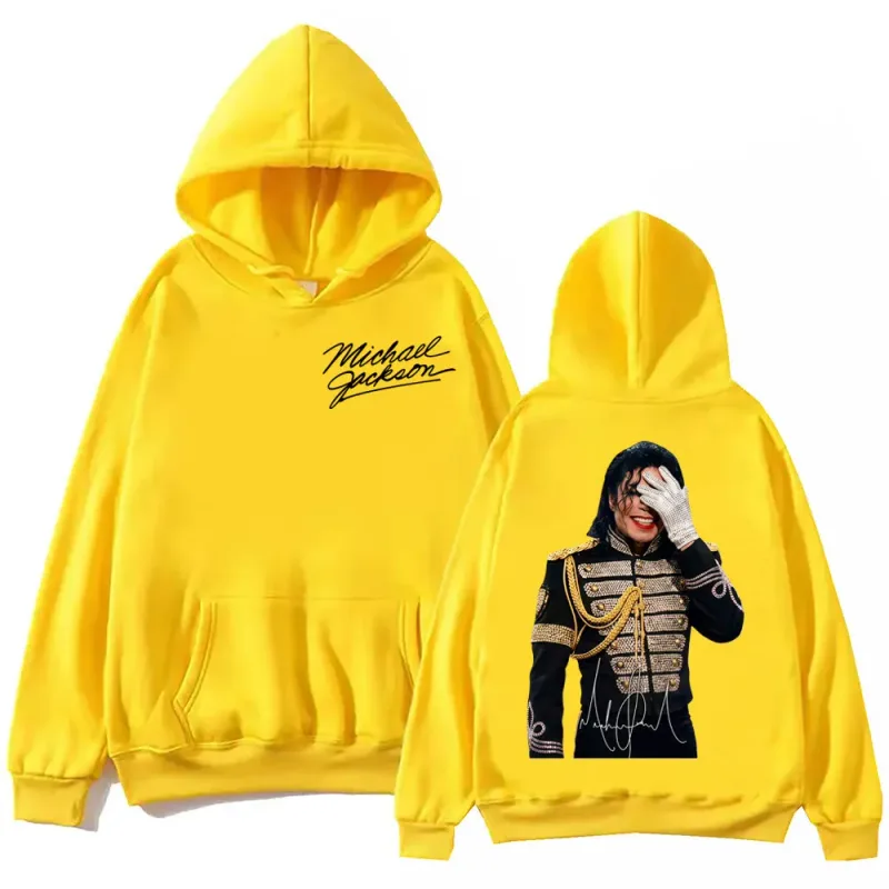 90's Classics Michael Jackson Graphic Hoodies Men Women Harajuku Rock Style Pullovers Vintage Fashion Long Sleeve Sweatshirts