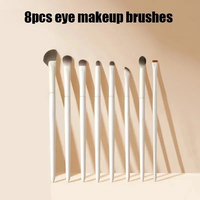 5/6/8/10 pçs pincéis de maquiagem de olho natural conjunto detalhe sombra escova pincel de maquiagem branco ultra macio sombra delineador ferramenta de maquiagem — image 9