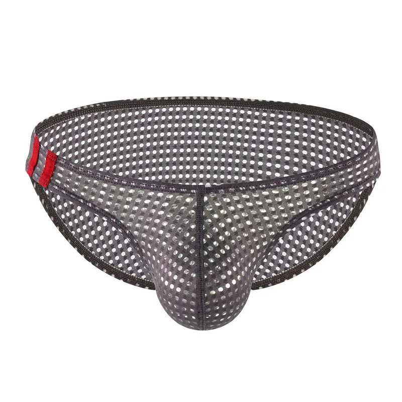 Mannen Slips Zomer Ademende Gaten Ondergoed U Bolle Dunne Lage Taille Heren Ondergoed Slips Slip Onderbroek Calzoncillos