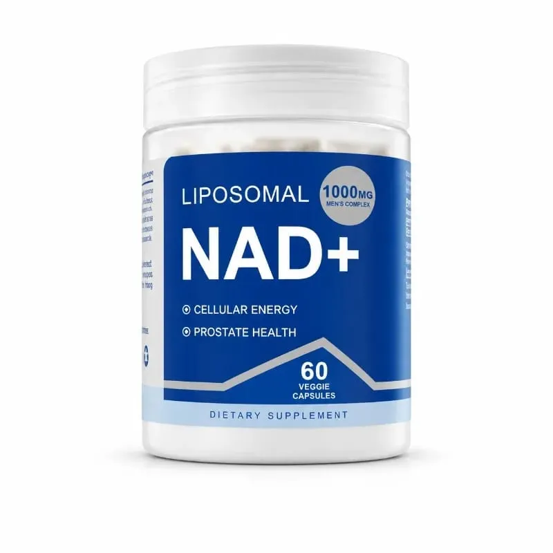 NAD+ Men's Complex Capsules Cellular Energy Support Resveratrol Maca Prostate Health and Urinary Comfort Support 60 Capsules
