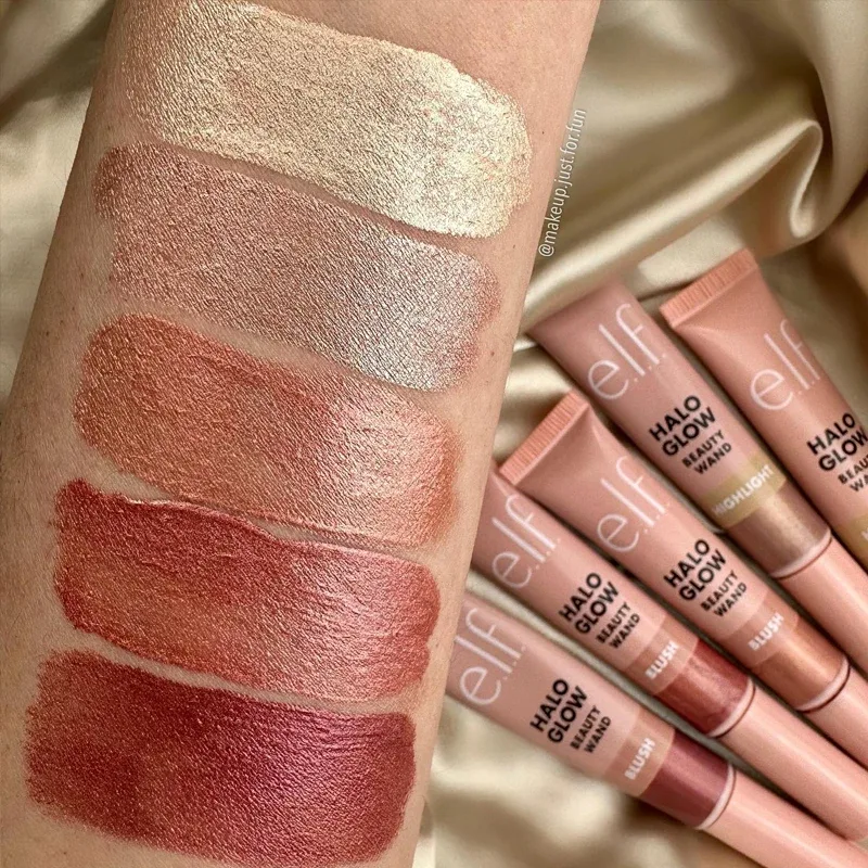 Elf Halo Glow Blush Contour Liquid Contour Blush Stick for Defined Shadows Matte Glow Primer Moisturizing Base Pore-minimizing