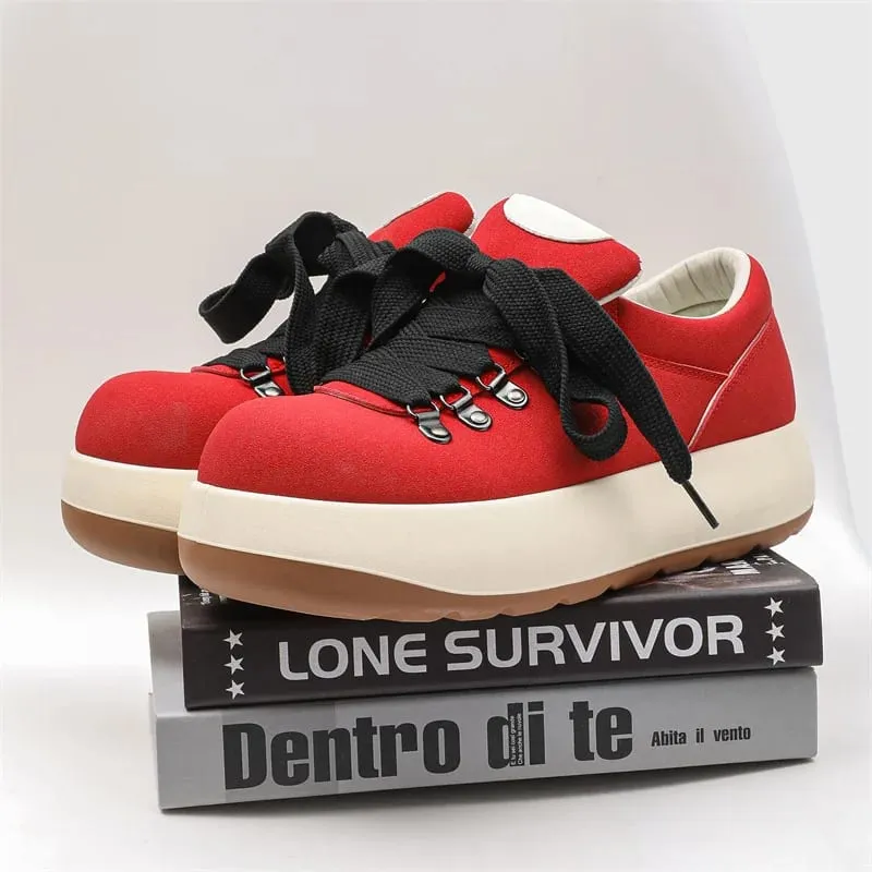 Baskets épaisses de haute qualité pour hommes, chaussures de Skate à bout surdimensionné, espadrilles décontractées, chaussures à plateforme confortables pour étudiants