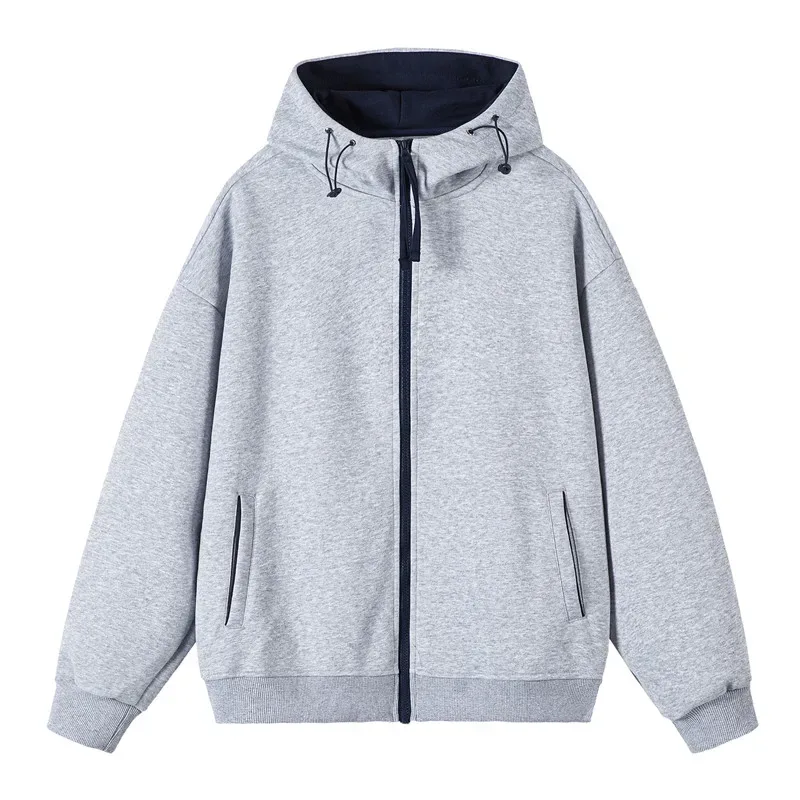 2026 Spring Cotton Hooded Hoodies Men Fashion Youthful Vitality Casual Outerwear Mens Zipper Hoodie Coat Hooded Sweatshirt Tops — image 2