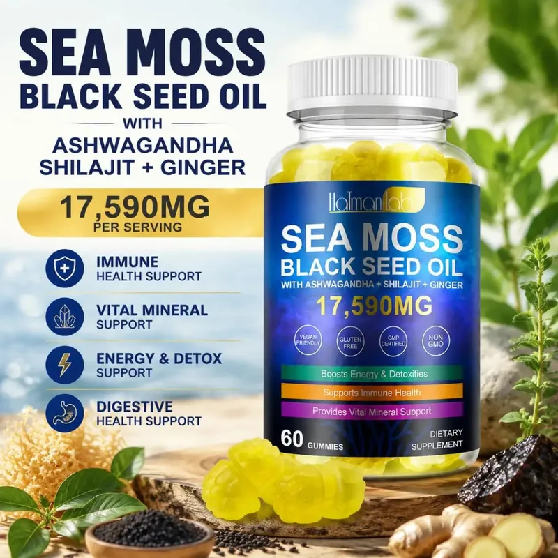 HalmanLabs Sea Moss Black Seed Oil Gummi