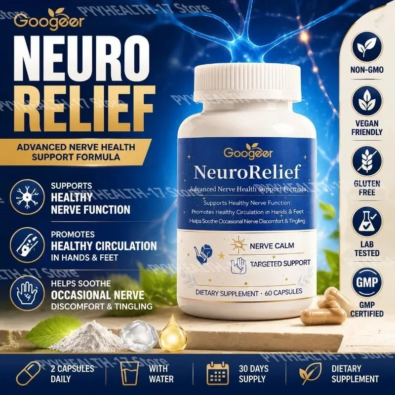 Googeer NeuroRelief Advanced Nerve Health Capsules Daily Support for Nervous System Wellness & Healthy Circulation 60 Capsules — image 2