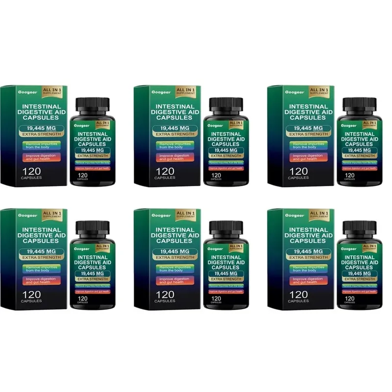Googeer Intestinal Digestive Aid Capsules Fish Oil Extract Supports Digestion and Gut Health Supports Immunity 120 Capsules