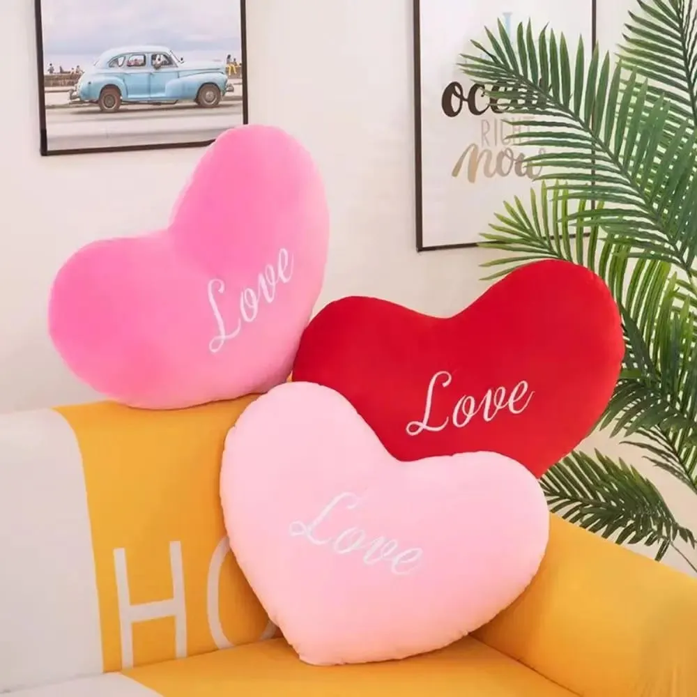 New Heart Shape Heart Pillow Red Color Pink Color Soft Pillow Valentines gift Pillow Home Decorative — image 5