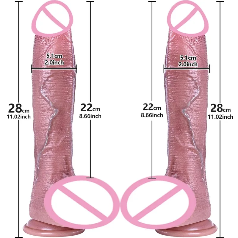 Thick Silicone Dildo Huge Fake Penis Double Cock Woman G-Spot with Powerful Suction Cup Adult Sex Toy Vagina Orgasm Masturbator — image 10