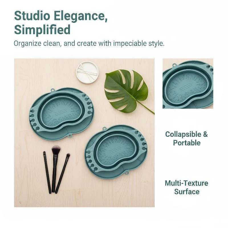 Seau de lavage pliable en Silicone, sans BPA, facile à nettoyer, pour pinceaux, pinceaux de maquillage, usage artistique en voyage à domicile