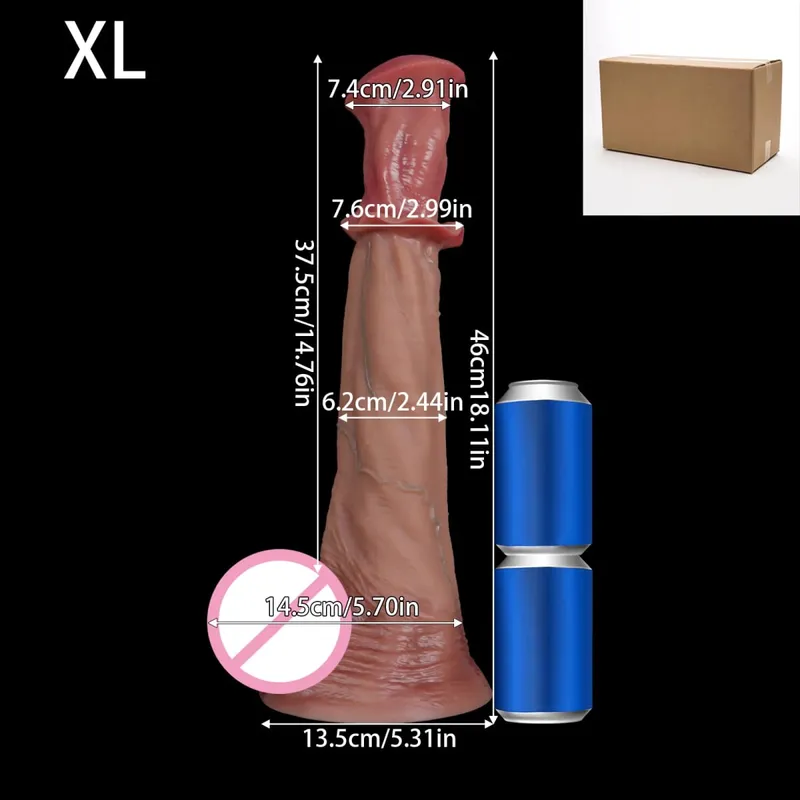 Huge Realistic Long Horse Dildo Penis Big Large Animal Penis Soft Dick Sutcion Cup Anal Dildos Adult Sex Toy for Women Men Gay