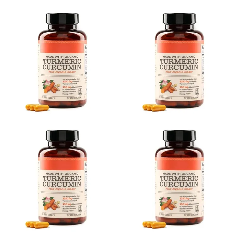 Turmeric Curcumin Plus Vegan Capsules Made with Organic Ginger Supports Joint Health and Heart Health Non-GMO 90 Capsules — image 10